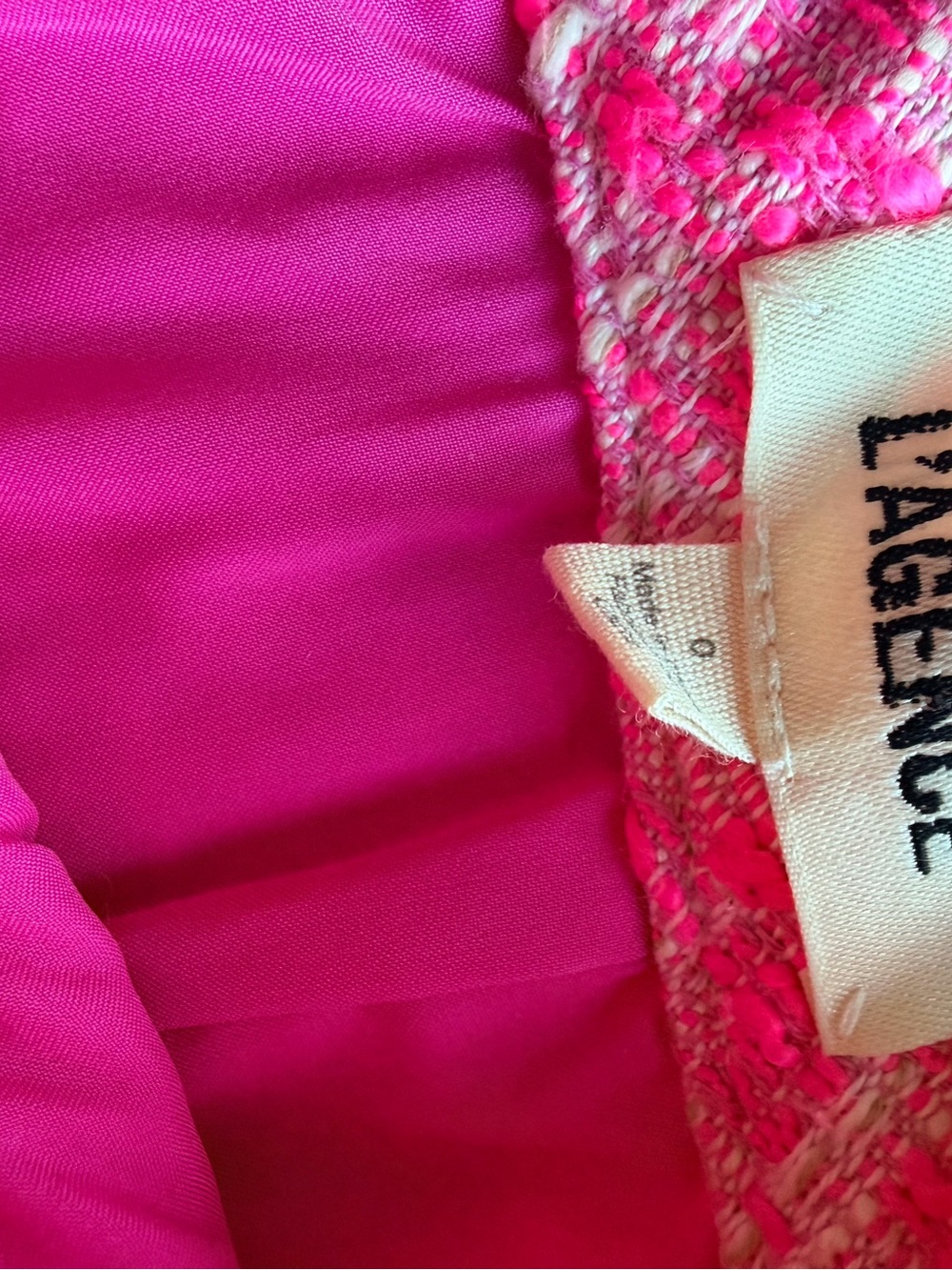 L’Agence Pink Tweed Double-Breasted Cropped Jacket & Short Set - Picture 8 of 12